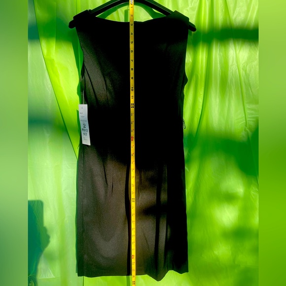 NWT BLACK DRESS WITH SHORT SLEEVE JACKET size 4 PETITE - Picture 9 of 11